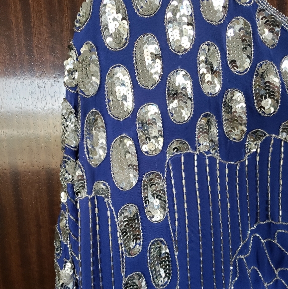 Vintage Neiman Marcus silk sequin beaded blouse - Picture 8 of 13